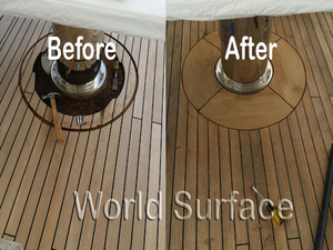 Check out this new Teak Decking repairs