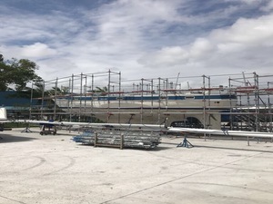 Scaffolding for Yacht painting